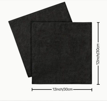 Black Microfibre Barista Cloth – Espresso Cleaning Towel for Café & Home Use-2 pack